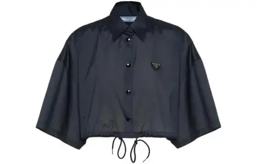 PRADA Shirts Women's Blue Lapel Moderate Other