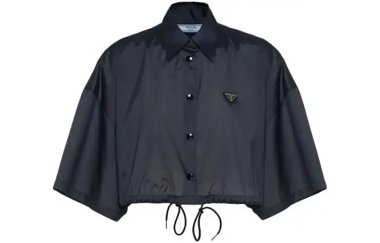 PRADA Shirts Women's Blue Lapel Moderate Other