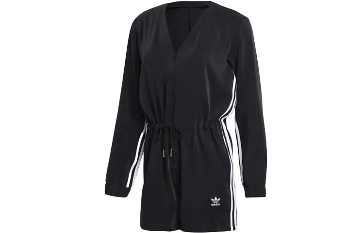Adidas Originals 3 STRIPE Originals Bodysuits Women's Black Square Collar