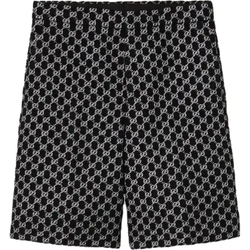 GUCCI FW24 Casual Shorts Men's Silver Black