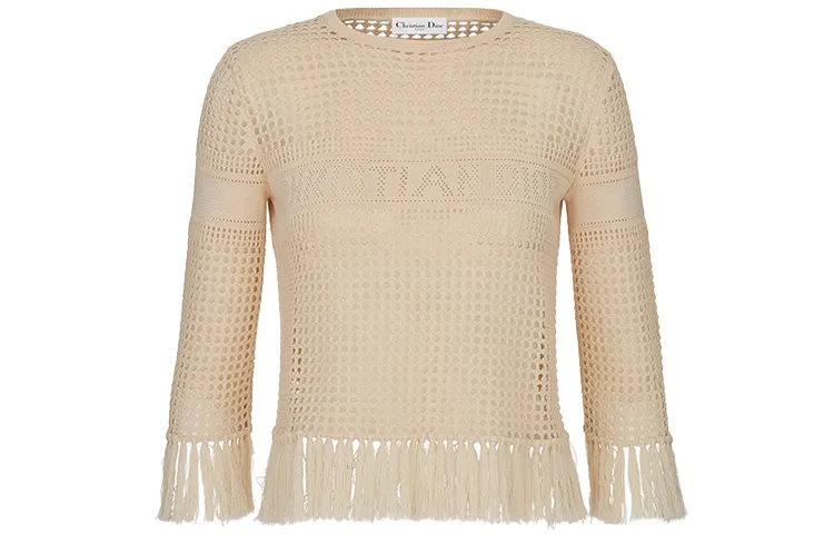 DIOR Slim Fit Knitwear Women's Ecru