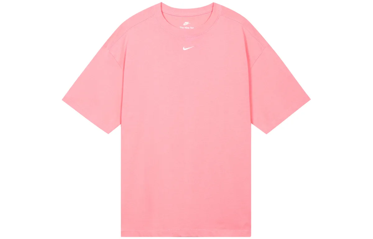 Nike Sportswear Essentials Drop Shoulder Sleeve T Shirt Women's Coral Chalk