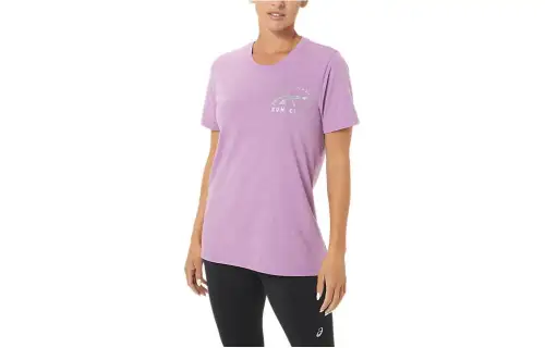 Asics Orc Luminous Small Logo Ss Crew T Shirt Women's Purple