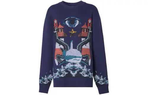 Burberry FW21 Loose Fit Knitwear Women's Ink Blue