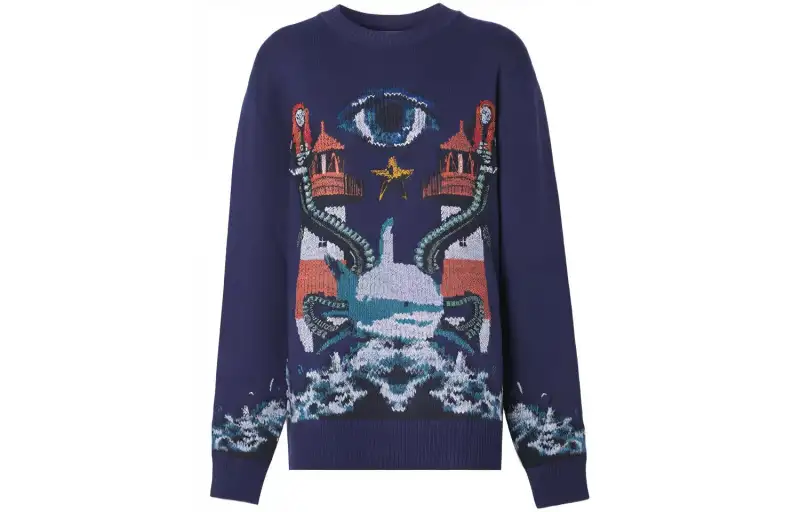 Burberry FW21 Loose Fit Knitwear Women's Ink Blue