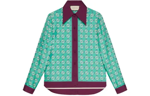 GUCCI Epilogue Collection Shirt Women's Light Blue