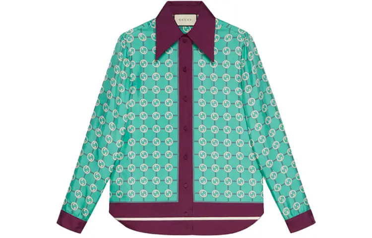 GUCCI Epilogue Collection Shirt Women's Light Blue