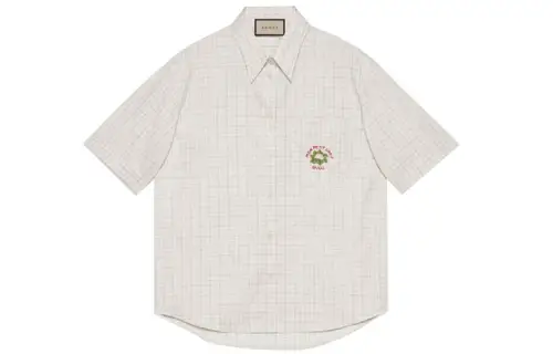 GUCCI Shirts Women's Ecru Pointed Collar Moderate Other