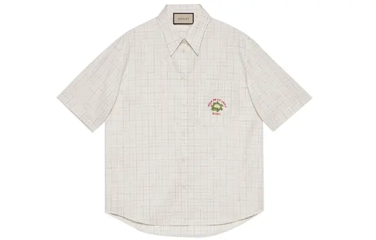 GUCCI Shirts Women's Ecru Pointed Collar Moderate Other