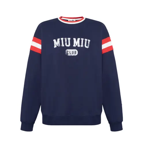 MIU MIU Logo Printed Crewneck Sweatshirt