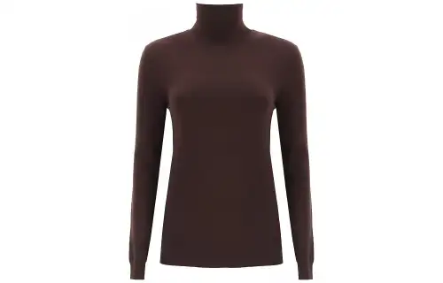 PRADA Cashmere Sweaters Women's Brown Turtleneck Moderate