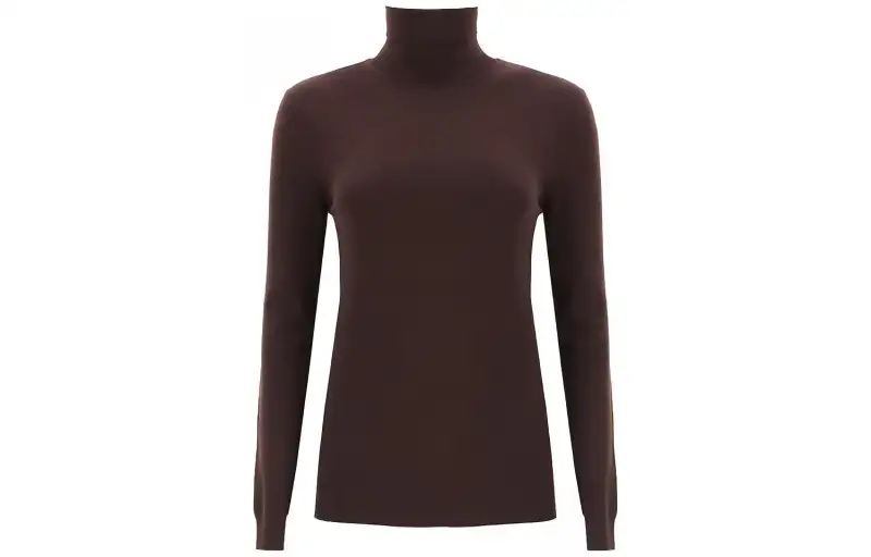PRADA Cashmere Sweaters Women's Brown Turtleneck Moderate