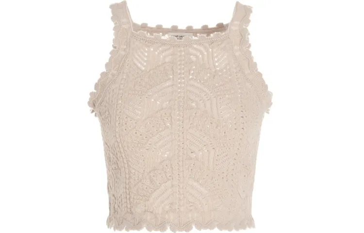 SAINT LAURENT Knitted Crop Top
