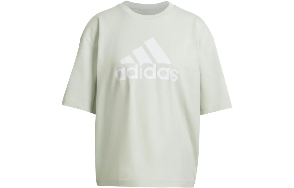 Adidas Drop Shoulder Sleeve T Shirt Women's Linen Green