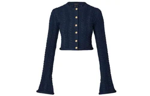 LOUIS VUITTON Slim Fit Knitwear Women's Blue