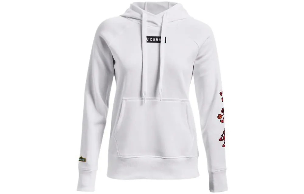 Under Armour Curry X Sesame Street Sweatshirts Women's White Hooded Moderate Regular