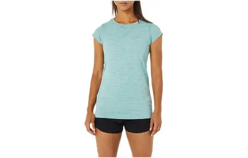 ASICS Drop Shoulder Sleeve T Shirt Women's Blue