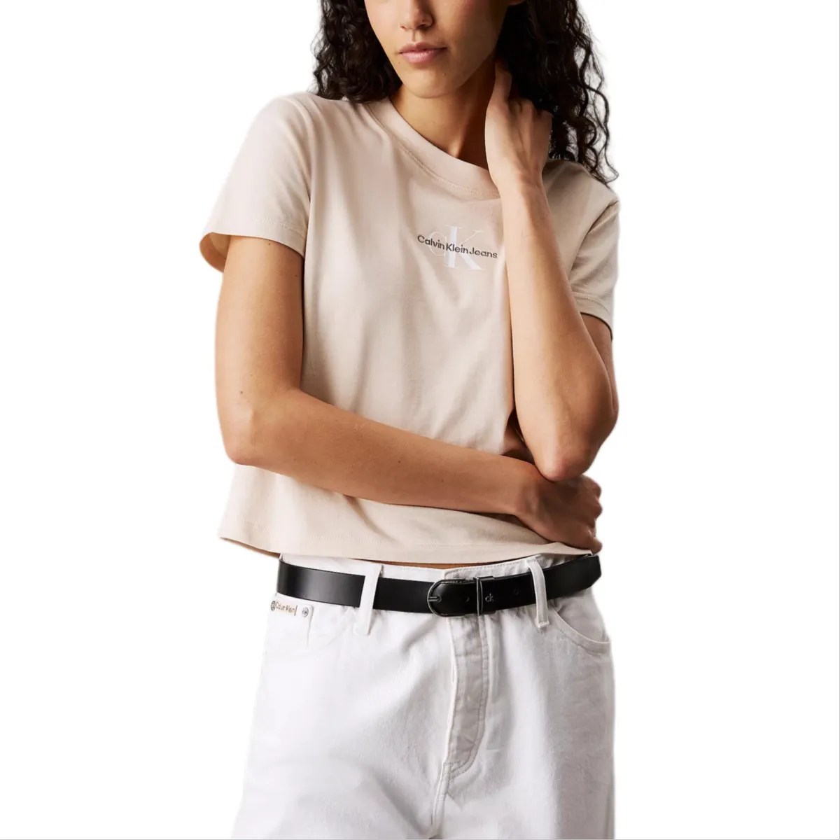 CALVIN KLEIN T Shirt Women's Apricot Europe Version