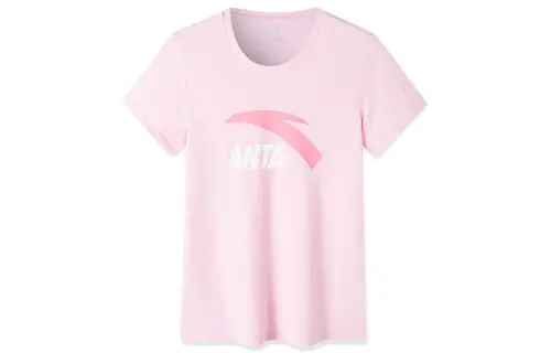 ANTA Life Collection T Shirts Women's Particle Powder Crew Neck Moderate Straight Fit