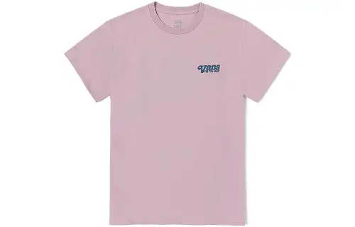 Vans T Shirts Women's Light Purple Crew Neck Moderate Straight Fit