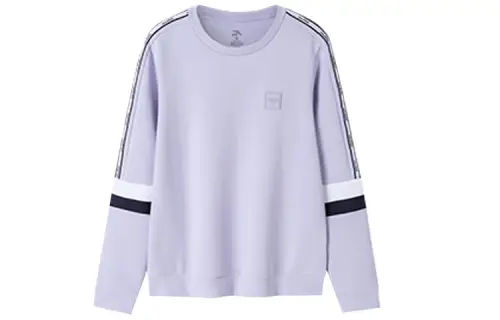 ANTA Variety Training Collection Sweatshirts Women's Light Purple Crew Neck Moderate Regular