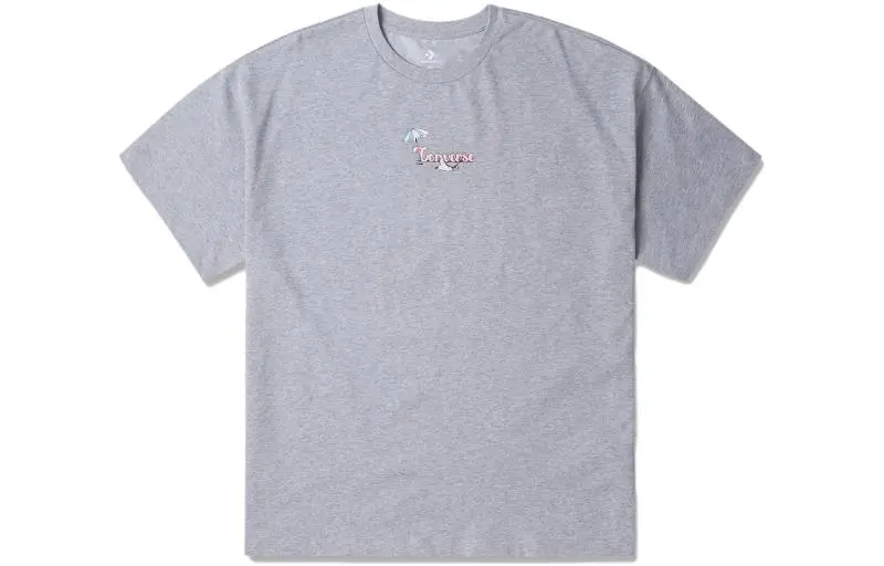 Converse Summer Beach Drop Shoulder Sleeve T Shirt Women's Gray