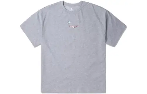 Converse Summer Beach Drop Shoulder Sleeve T Shirt Women's Gray