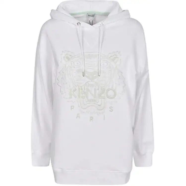 KENZO Sweatshirts Women's White Hooded Thickened Regular