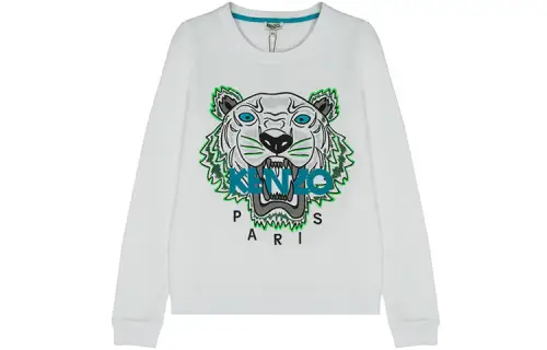 KENZO Sweatshirts Women's White Crew Neck Moderate Heavyweight