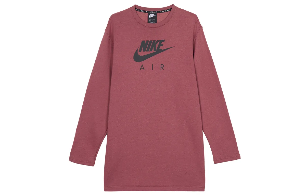 Nike Sweatshirts Women's Red Crew Neck Thickened Regular