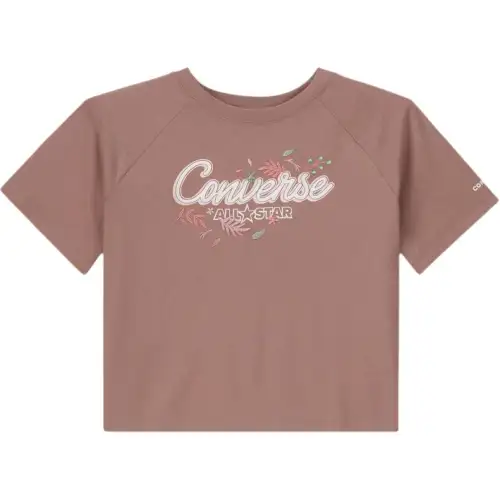 Converse T Shirts Women's Brown Crew Neck Moderate Other