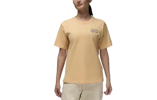 Jordan Drop Shoulder Sleeve T Shirt Women's Celestial Gold