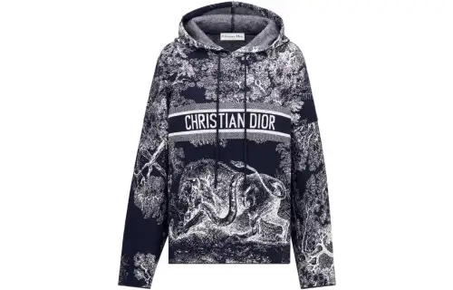 DIOR Quarterly New Products Sweatshirts Women's Blue Hooded Moderate Other