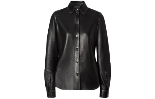Burberry Shirts Women's Black Lapel Moderate Shirt