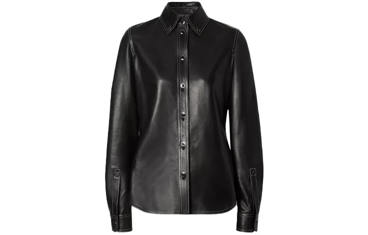 Burberry Shirts Women's Black Lapel Moderate Shirt