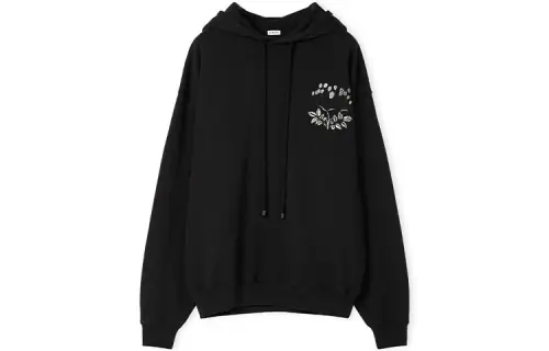 LOEWE Sweatshirts Women's Black Hooded Moderate Regular