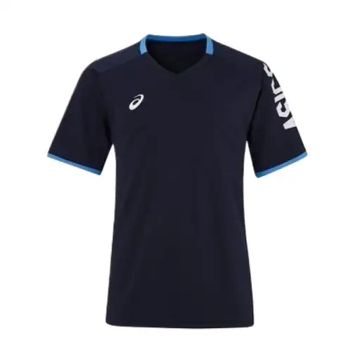 Asics 8ON8 joint series moisture-wicking and dry pullover short-sleeved volleyball uniform for men and women, blue