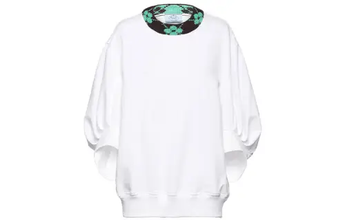 PRADA Sweatshirts Women's White Crew Neck Moderate Regular