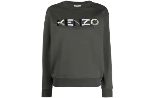 KENZO Sweatshirts Women's Green Crew Neck Moderate Regular