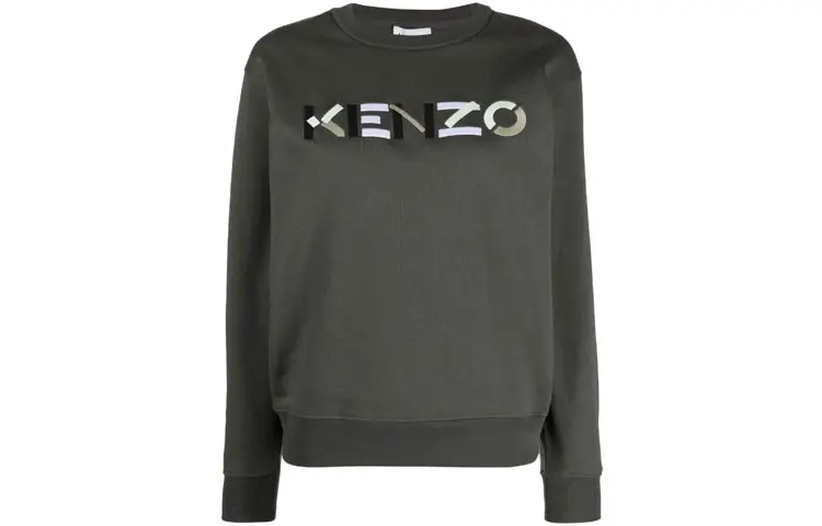 KENZO Sweatshirts Women's Green Crew Neck Moderate Regular