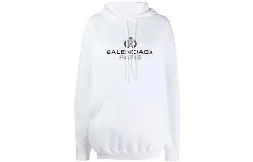 Balenciaga Sweatshirt Loose Fit Women's White