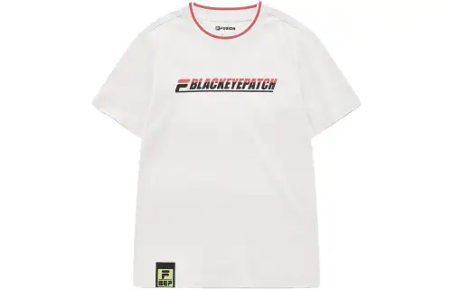FILA FUSION Drop Shoulder Sleeve T Shirt Women's Lactose White