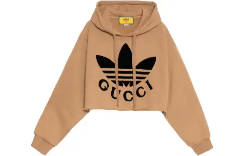 GUCCI X Adidas Cropped Sweatshirt Beige