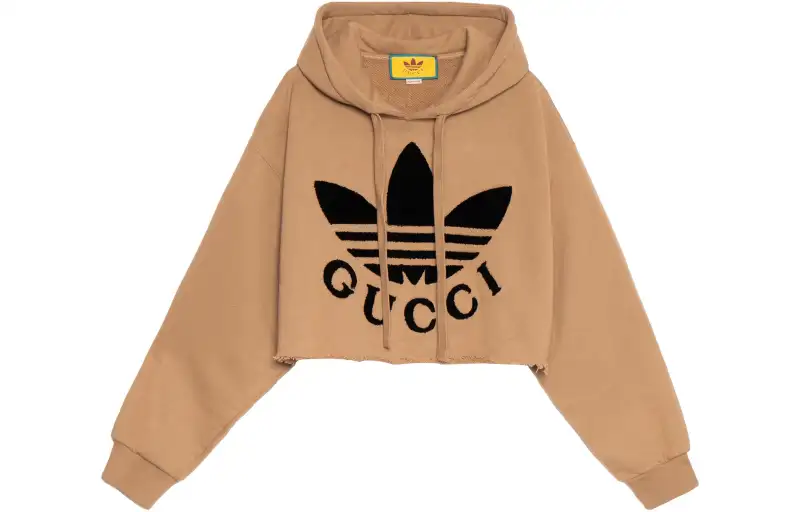 GUCCI X Adidas Cropped Sweatshirt Beige