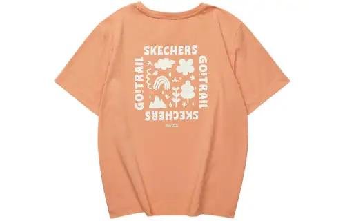 Skechers Drop Shoulder Sleeve T Shirt Women's Coral Orange