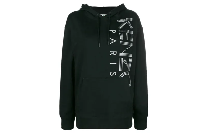 KENZO Sweatshirts Women's Black Hooded Moderate Regular