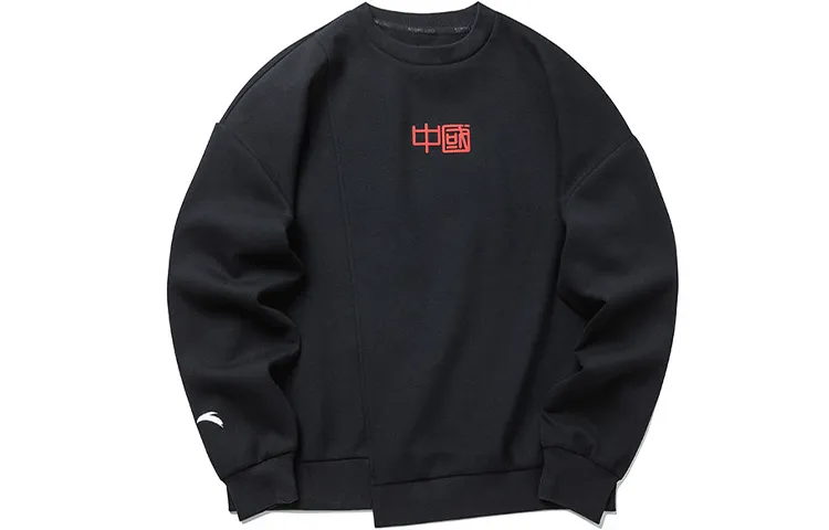 ANTA Sweatshirts Women's Black Crew Neck Moderate