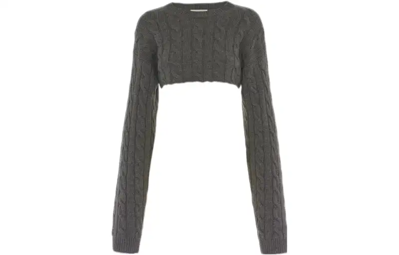 Miu Miu cable knit cropped cashmere jumper
