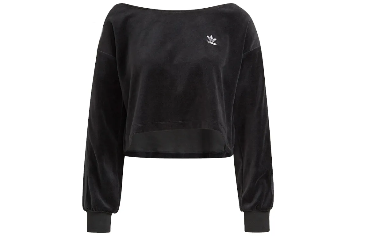 Adidas Originals Sweatshirts Women's Black Crew Neck Moderate Regular