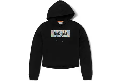 Timberland Sweatshirts Women's Black Hooded Moderate Regular